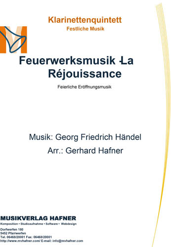 Feuerwerksmusik - La Réjouissance - Klarinettenquintett - Festliche Musik 