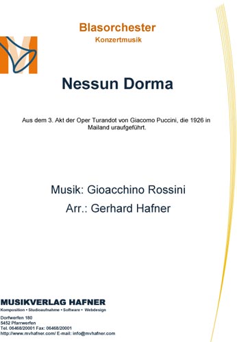 Nessun Dorma - Blasorchester - Konzertmusik 