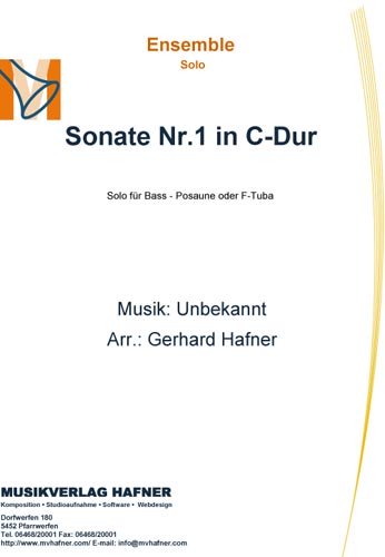 Sonate Nr.1 in C-Dur - Ensemble - Solo Bass - Posaune, F-Tuba